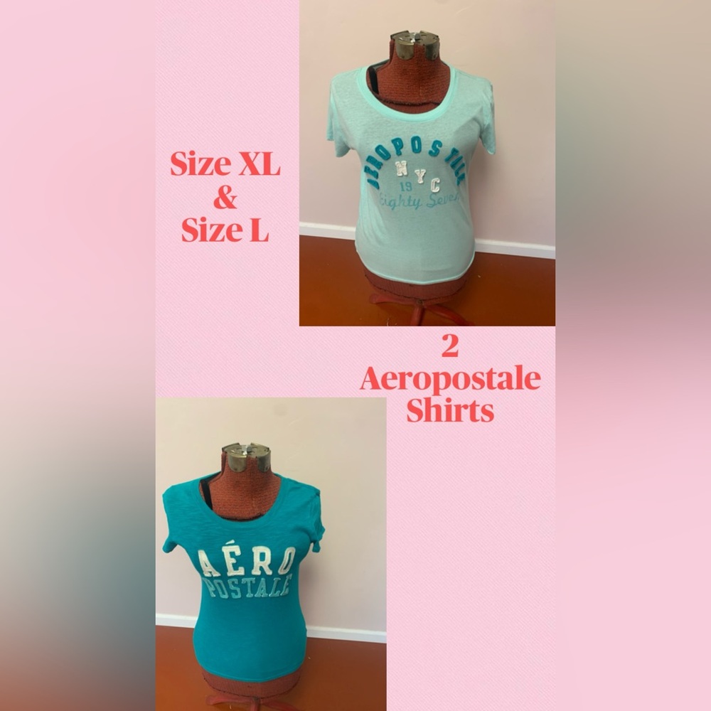Aeropostale Teal and Light Blue Shirts Bundle